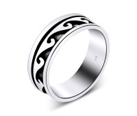 Wave Design Silver Ring TXR-01